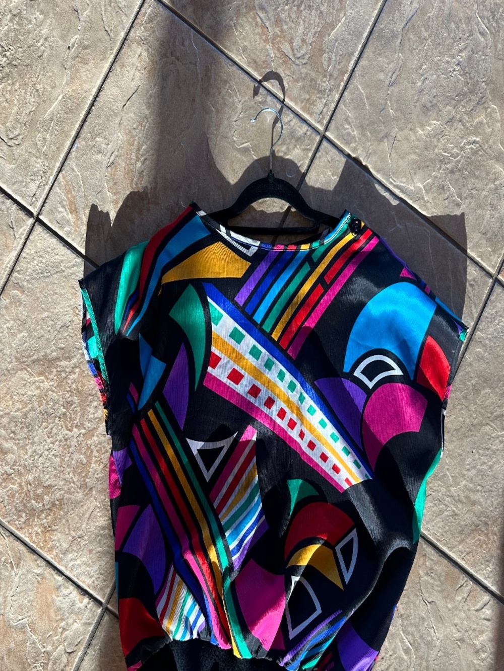 Vintage colour block Gianna Blouse $95